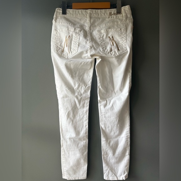 Marciano, size 28, white with gold accents jeans, cotton blend, slim leg - Picture 3 of 6